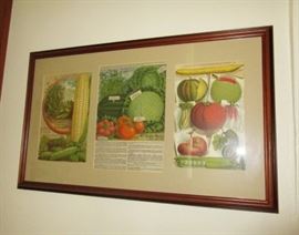 Vintage vegetable print