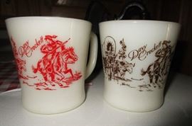 Fire King Davy Crockett mugs