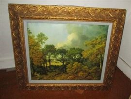 Antique gold painted frame