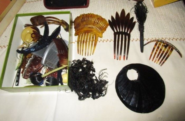 Antique hair combs/pieces