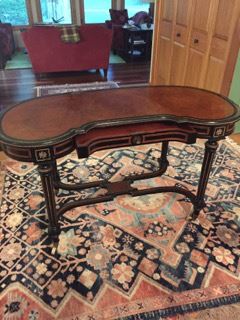 antique kidney-shaped table