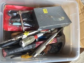 one of many boxes of tools