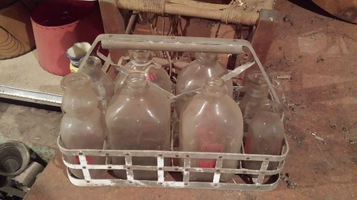 Borden and local milk bottles - more than shown.