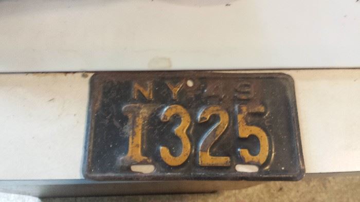 NY motorcycle plate.