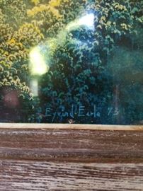 Eyvind Earle Serigraph detail.