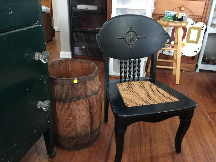 Barrel and low chair