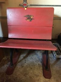 Old school desk seat