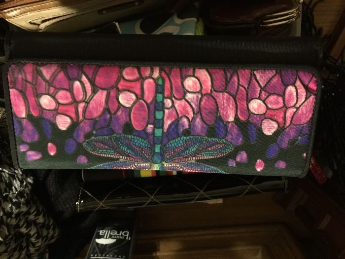Dragonfly wallet clutch (many dragonfly items throughout house) 