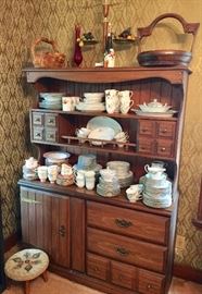 All wood China hutch ; Farmhouse style in a great size