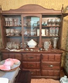 China hutch with glass doors 
