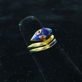 18k & enamel