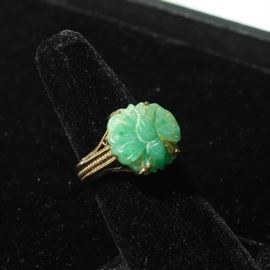14k carved jade