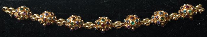 18k gold and semi-precious stone bracelet