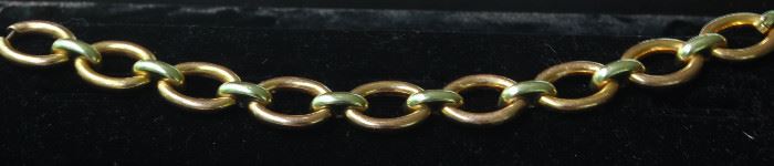 White and yellow 14k gold necklace