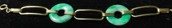 14k gold and jade