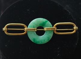 14 k gold jade