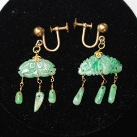 Jade earrings