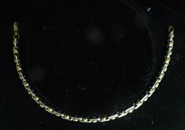 14 k gold and sterling designer necklace