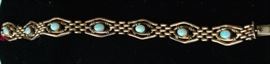 14k gold and opal bracelet