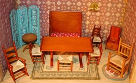 Loads of custom made doll house furniture artist signed