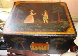 Early 19th century folk art decorated box