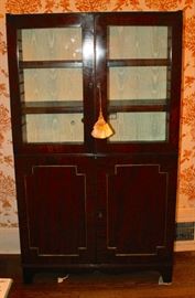 Lighted mahogany cabinet