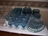Imperial blue glass dinnerware
Blue stemware