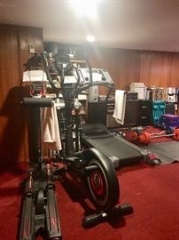 Gym equipment inc. elliptical, treadmill & NordicTrac