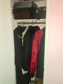 Packed closets with clothes & outer ware 