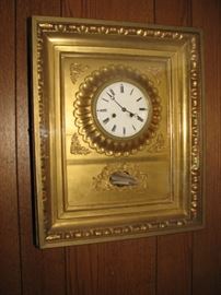 Biedermeier gilded clock