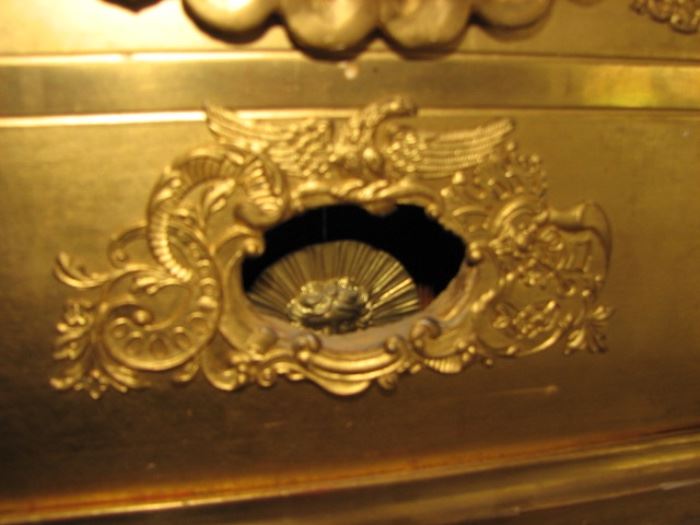 Biedermeier gilded clock