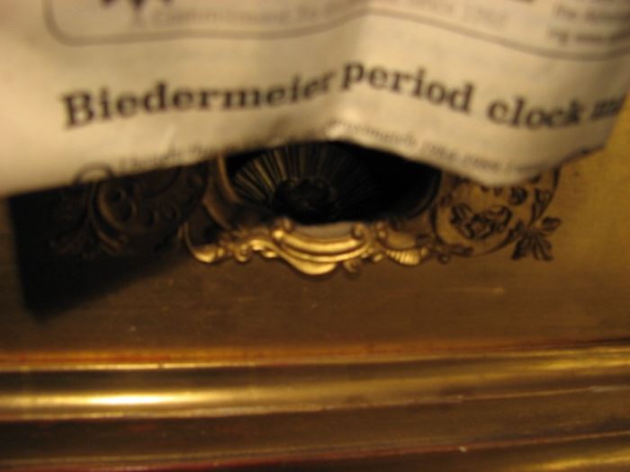 Biedermeier gilded clock