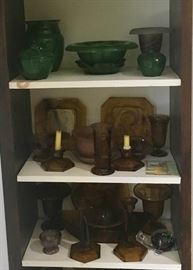 All colors, green, amber, brown & purple