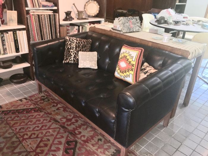Pair MCM leather sofas by Milo Baughman for Thayer Coggin