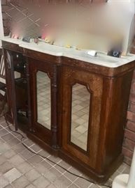 Marble top sideboard