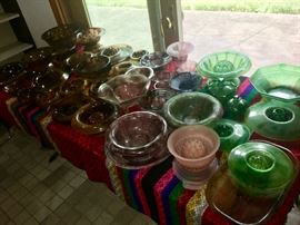 Brown, green, purple, blue