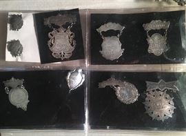 Antique silver medals for school children