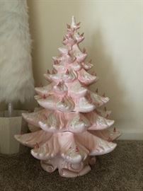 Vintage Pink Ceramic Christmas Tree