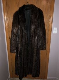 Full length Beaver coat - size 10