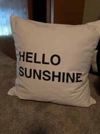 Large White Canvas Throw Pillow