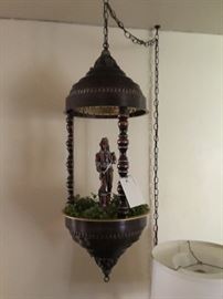 Vintage string oil swag light