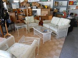 Retro 5 piece designer patio glider set