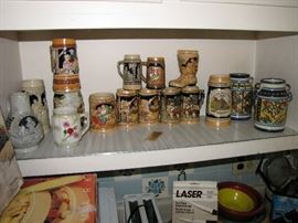 Beer steins, some musical.