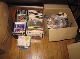 DVD , CD , 8 Track and Cassettes, mostly Latin Music genre.