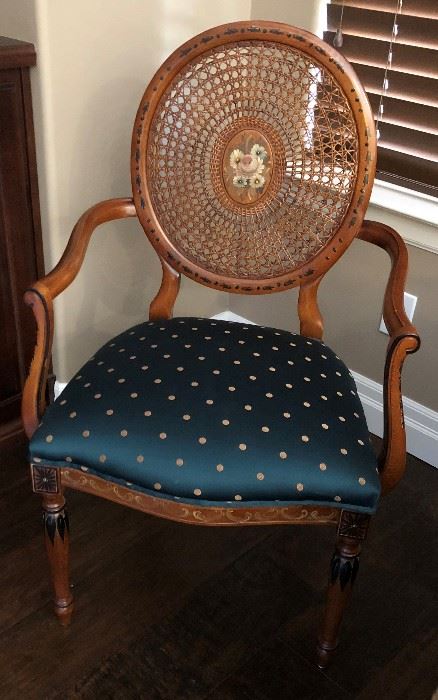 Gorgeous Oval Backed Caned Chair 