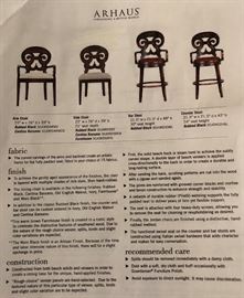 Arhaus "Arvada" Iron Based Sheesham Solid Wood Dining Table w 6 Jordan Side Chairs
Solid Sheesham Wood, Hand-Sanded and Hand-Finished w/ Solid Hand-Forged Iron Base