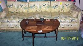 93 in. Highland House of Hickory sofa, drop leaf coffee table