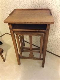 Desk and chair shown folded, small size but great design,