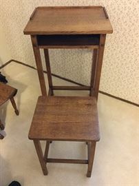 And the seat drops down with one hand, fun!