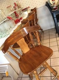 Set of four counter stools, perfect for kitchen counter height